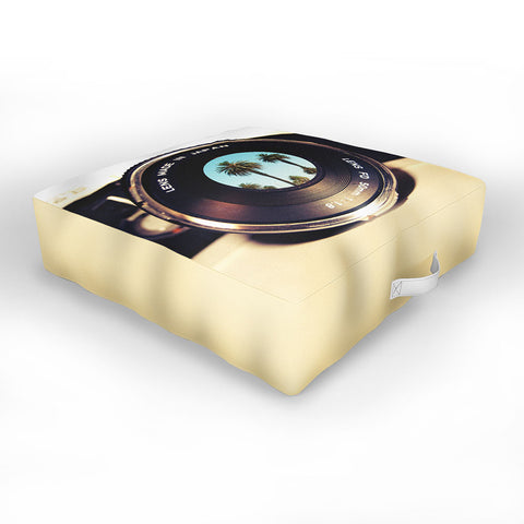 Bianca Green Focus On Palms Outdoor Floor Cushion