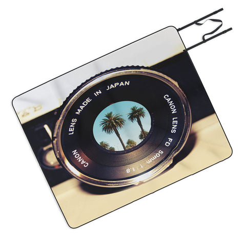 Bianca Green Focus On Palms Picnic Blanket