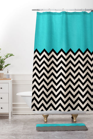 Bianca Green Follow The Sky Shower Curtain And Mat