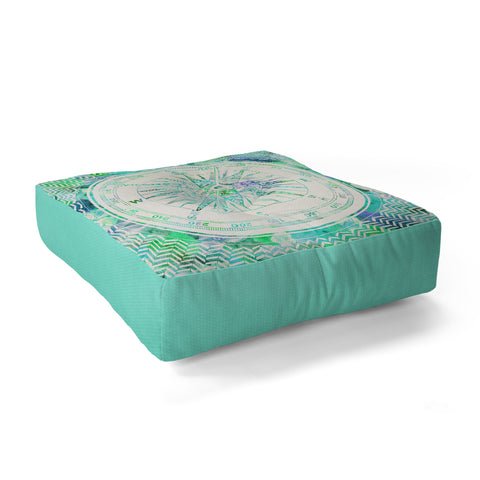 Bianca Green Follow Your Own Path Mint Floor Pillow Square