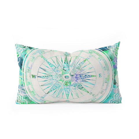 Bianca Green Follow Your Own Path Mint Oblong Throw Pillow