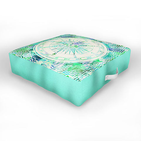 Bianca Green Follow Your Own Path Mint Outdoor Floor Cushion