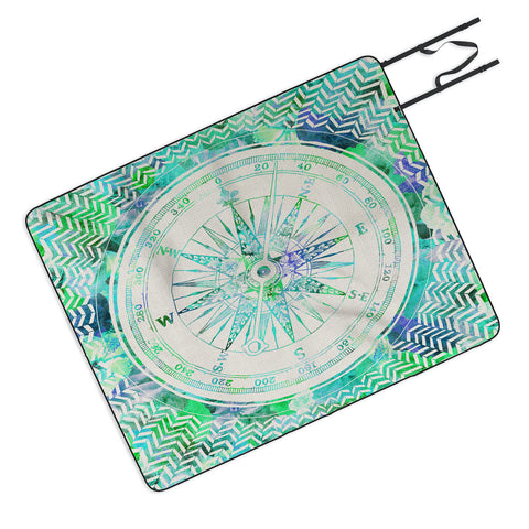 Bianca Green Follow Your Own Path Mint Picnic Blanket