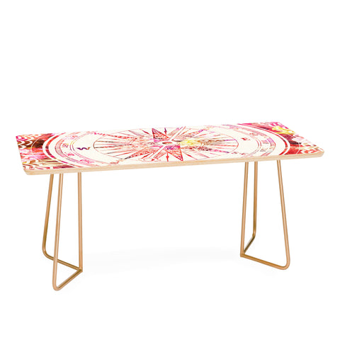 Bianca Green Follow Your Own Path Pink Coffee Table