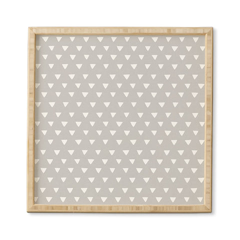 Bianca Green Geometric Confetti Grey Framed Wall Art