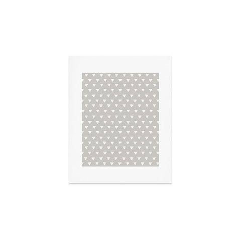 Bianca Green Geometric Confetti Grey Art Print
