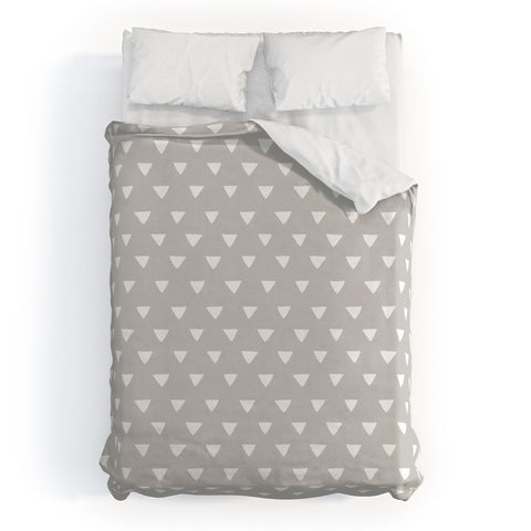 Bianca Green Geometric Confetti Grey Duvet Cover