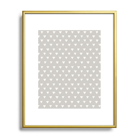 Bianca Green Geometric Confetti Grey Metal Framed Art Print