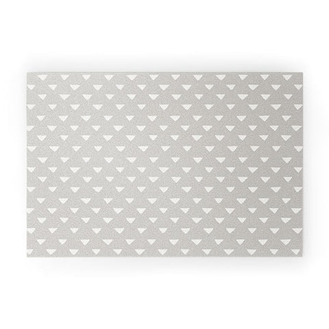 Bianca Green Geometric Confetti Grey Welcome Mat