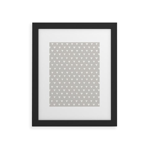Bianca Green Geometric Confetti Grey Framed Art Print