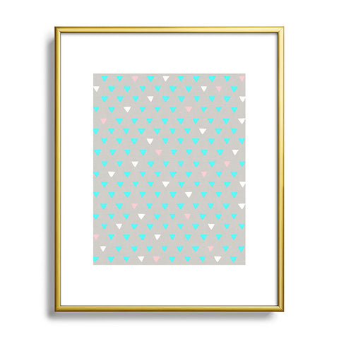 Bianca Green Geometric Confetti Party Metal Framed Art Print