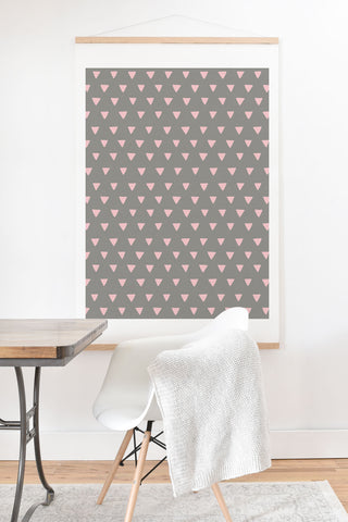 Bianca Green Geometric Confetti Pink Art Print And Hanger