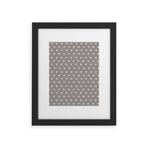 Bianca Green Geometric Confetti Pink Framed Art Print