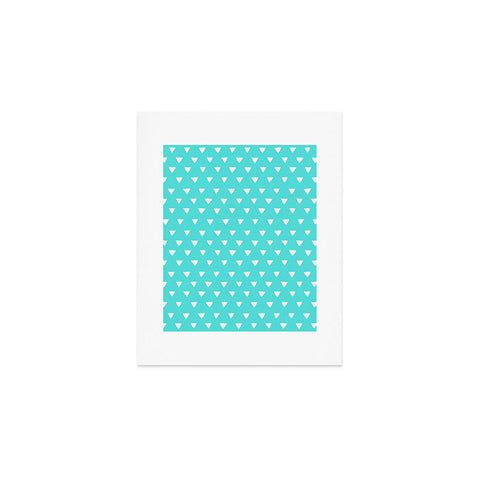 Bianca Green Geometric Confetti Teal Art Print