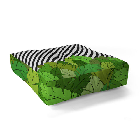Bianca Green GREEN DIRECTION TAKE A RIGHT Floor Pillow Square