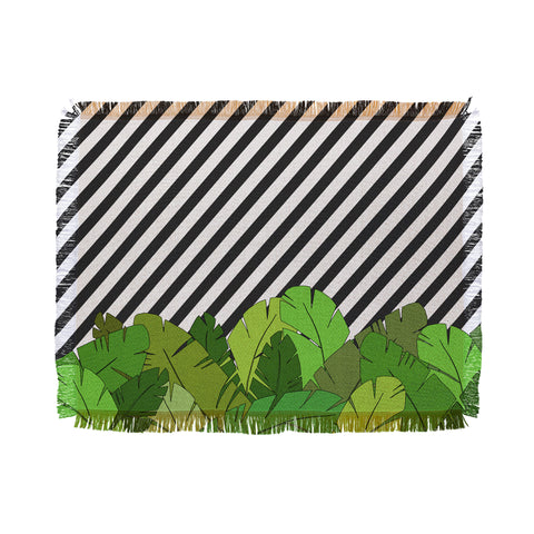 Bianca Green GREEN DIRECTION TAKE A RIGHT Throw Blanket