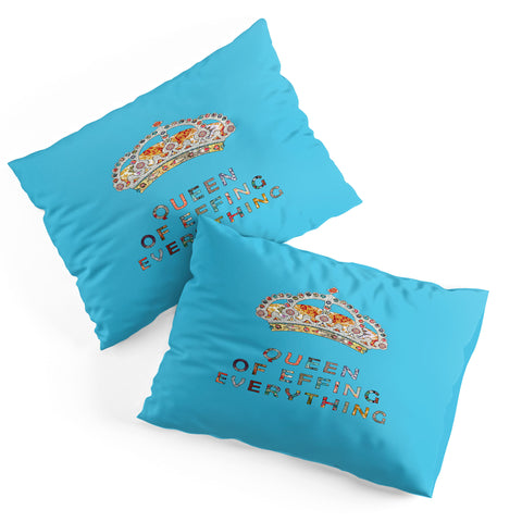 Bianca Green Her Daily Motivation Blue Pillow Shams
