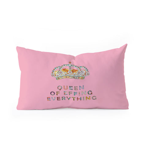 Bianca Green Her Daily Motivation Pink Oblong Throw Pillow