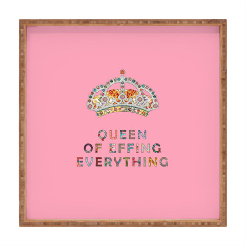 Bianca Green Her Daily Motivation Pink Square Tray