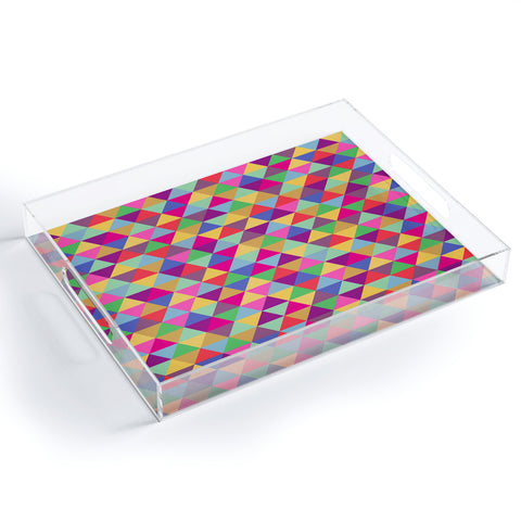 Bianca Green In Love With Triangles Acrylic Tray