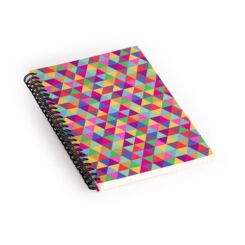 Bianca Green In Love With Triangles Spiral Notebook