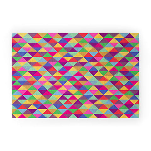 Bianca Green In Love With Triangles Welcome Mat