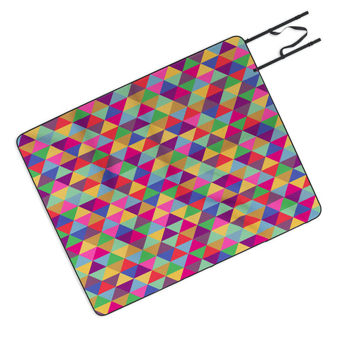 Bianca Green In Love With Triangles Picnic Blanket