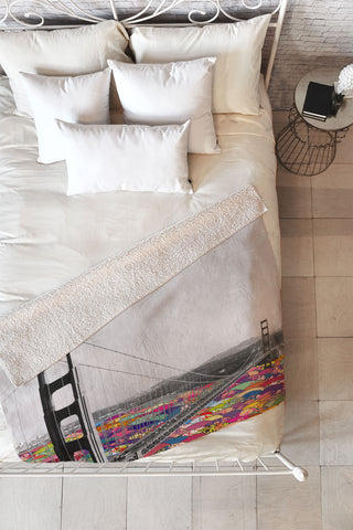 Bianca Green Its In The Water Fleece Throw Blanket