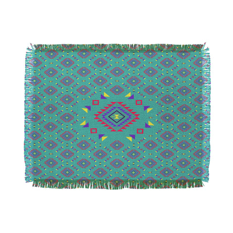 Bianca Green La Joya Teal Throw Blanket