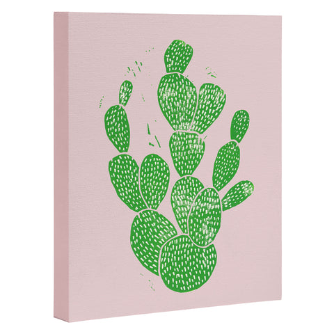 Bianca Green Linocut Cacti 1 Art Canvas