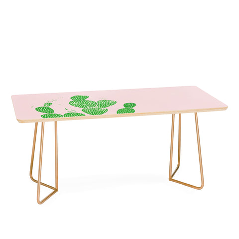 Bianca Green Linocut Cacti 1 Coffee Table