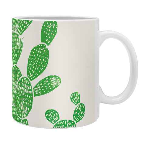 Bianca Green Linocut Cacti 1 Family Coffee Mug