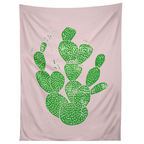 Bianca Green Linocut Cacti 1 Tapestry