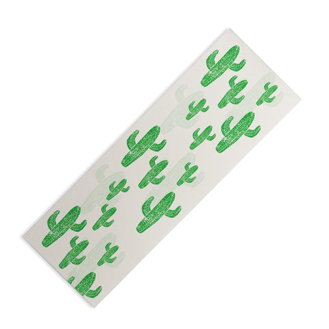 Bianca Green Linocut Cacti 2 Yoga Mat