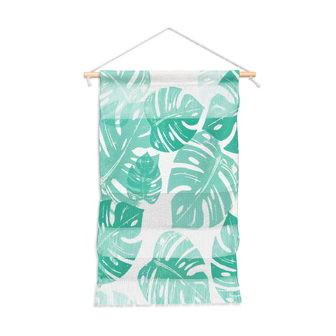 Bianca Green Linocut Monstera Wall Hanging Portrait