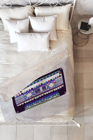 Bianca Green Mix Tape No 10 Fleece Throw Blanket