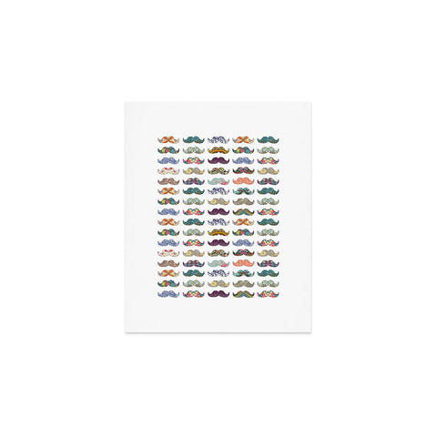 Bianca Green Mustache Mania Art Print
