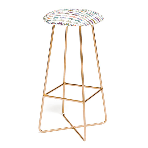 Bianca Green Mustache Mania Bar Stool