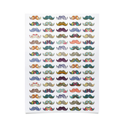 Bianca Green Mustache Mania Poster