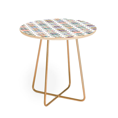 Bianca Green Mustache Mania Round Side Table