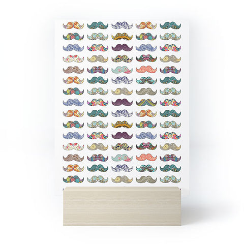 Bianca Green Mustache Mania Mini Art Print