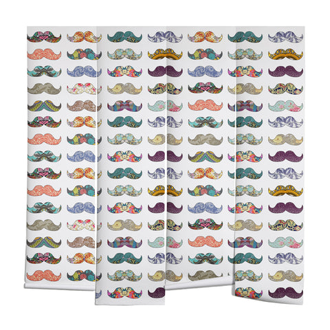 Bianca Green Mustache Mania Wall Mural