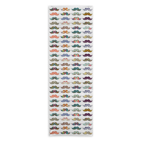 Bianca Green Mustache Mania Yoga Towel
