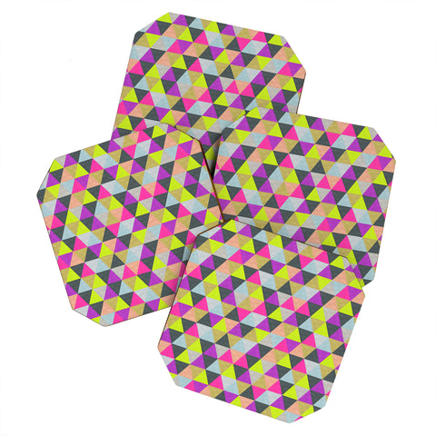 Bianca Green Ocean Of Pyramid Coaster Set