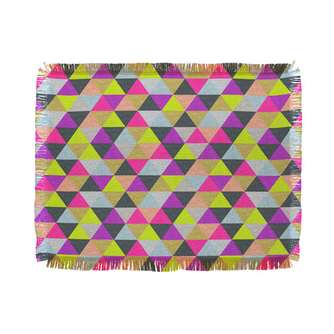 Bianca Green Ocean Of Pyramid Throw Blanket