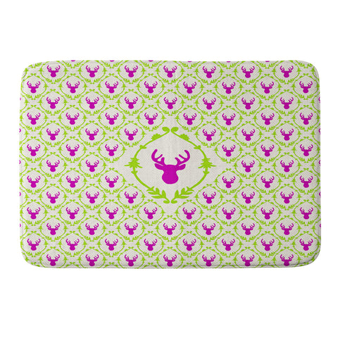Bianca Green Oh Deer 2 Memory Foam Bath Mat