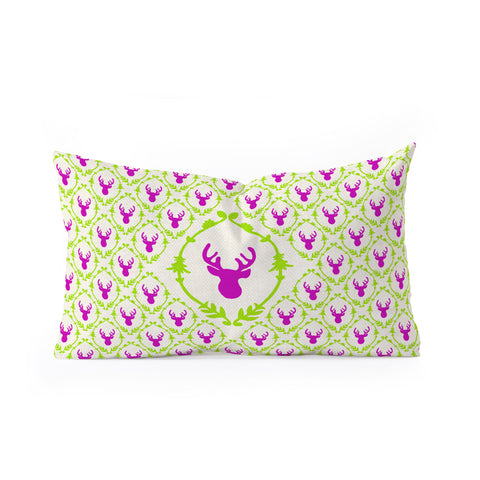 Bianca Green Oh Deer 2 Oblong Throw Pillow