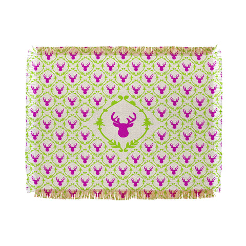 Bianca Green Oh Deer 2 Throw Blanket