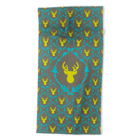 Bianca Green Oh Deer 3 Beach Towel