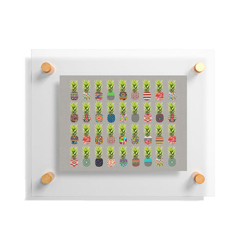 Bianca Green Pineapple Party Floating Acrylic Print